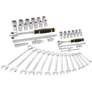 Zestaw 50 szt. nasadek i akcesorii na kwadrat 1/4" i 1/2'', kluczy płasko-oczkowych, walizce serii FATMAX, Stanley [FMMT82827-1]