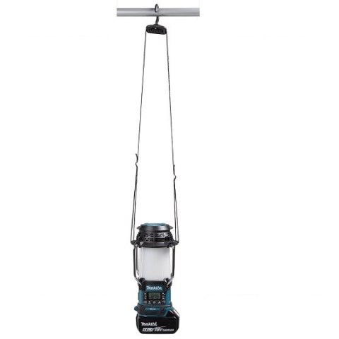 Akumulatorowy odbiornik radiowy z lampą 360' i latarką, 14,4V/18V, FM, Makita [DMR057] Li-Ion, LXT, Bluetooth, port USB
