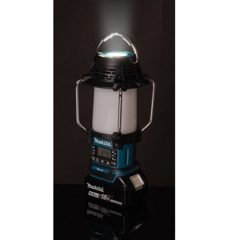 Akumulatorowy odbiornik radiowy z lampą 360' i latarką, 14,4V/18V, FM, Makita [DMR057] Li-Ion, LXT, Bluetooth, port USB