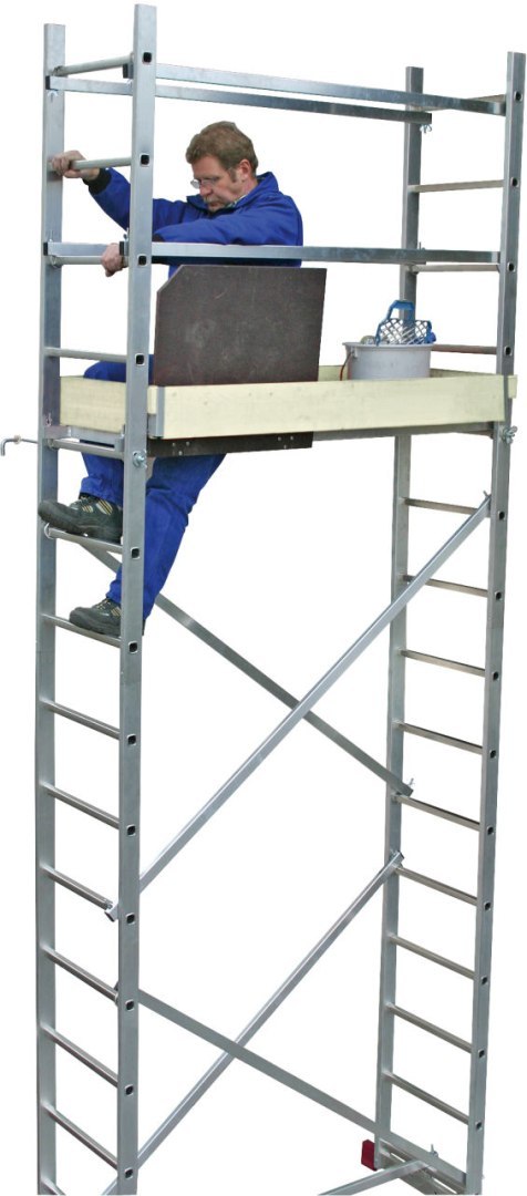 Aluminiowe, rusztowanie montażowe, seria CORDA KRAUSE [916129] wysokość robocza 5m