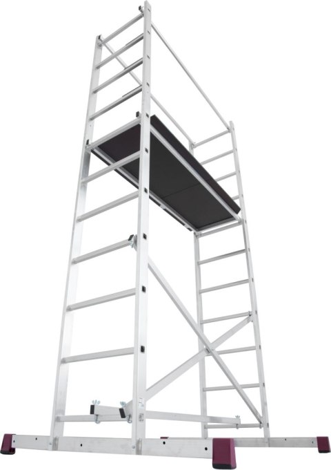 Aluminiowe, rusztowanie montażowe, seria CORDA KRAUSE [916280] wysokość robocza 4m