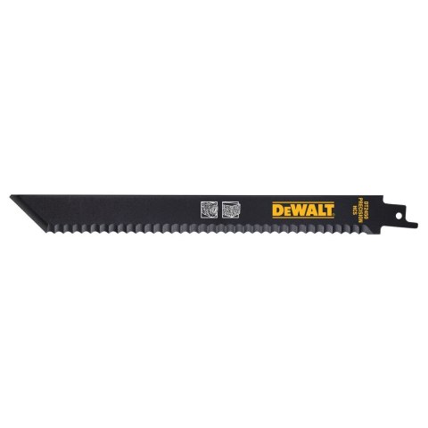 Brzeszczot do piły szablastej, o długości 225mm, 2szt. DeWALT [DT2450-QZ] do materiałów izolacyjnych z włókien, styropianu, kart