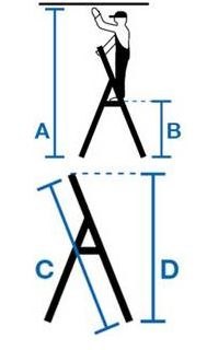 Drabina wolnostojąca 3 stopniowa CORDA KRAUSE [000712]