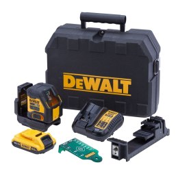 Samopoziomujący laser krzyżowy z wiązką zieloną, zasięg do 55m, DeWALT [DCLE34021D1-QW] walizka