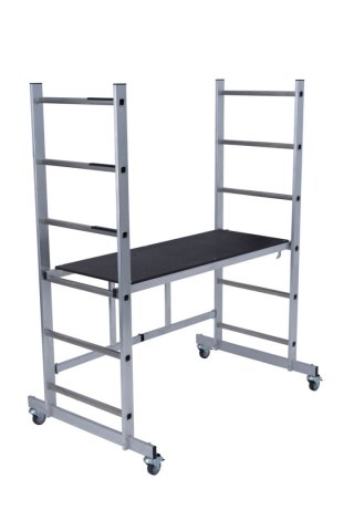 Składane, aluminiowe rusztowanie jezdne, seria CORDA KRAUSE [916211] wysokość robocza 2,9m