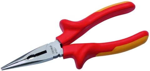 Szczypce VDE, półokrągłe, wydłużone 160 mm, rękojeść wielokomponentowa, Irimo [612V-160-1]