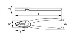 Szczypce uniwersalne kombinerki 160mm, izolacja VDE, Irimo [601V-160-1]