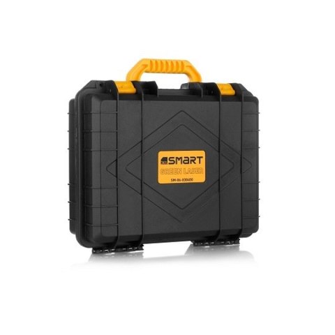 Akumulatorowy samopoziomujący laser 3-wiązkowy 360° 3D, z wiązką zieloną do 40m, SMART [SM-06-03040G] 3,6Ah/3,7V, Li-Ion