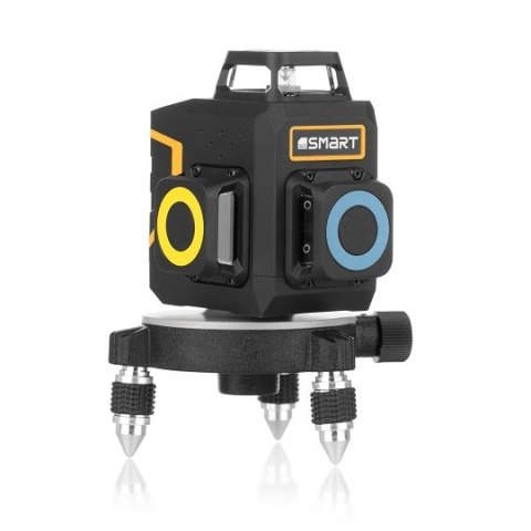Akumulatorowy samopoziomujący laser 3-wiązkowy 360° z wiązką zieloną do 30m, SMART [SM-06-03030GM] 4,0Ah/3,7V, Li-Ion