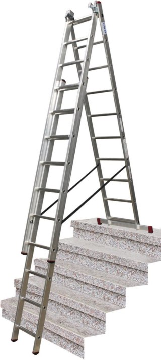 Aluminiowa drabina wielofunkcyjna TR 3x10 CORDA KRAUSE [033406] z funkcją ustawiania na schodach