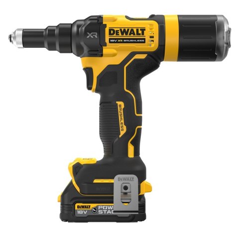 Akumulatorowa, bezszczotkowa nitownica do nitów zrywalnych 2,4-4,8mm,18V Li-Ion 1x1,7Ah GFN POWERSTACK DeWalt [DCF403E1GT-QW] wa