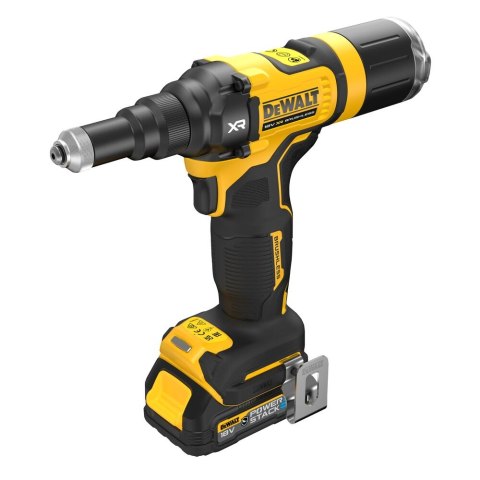 Akumulatorowa, bezszczotkowa nitownica do nitów zrywalnych 2,4-4,8mm,18V Li-Ion 1x1,7Ah GFN POWERSTACK DeWalt [DCF403E1GT-QW] wa