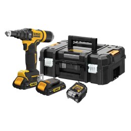 Akumulatorowa, bezszczotkowa nitownica do nitów zrywalnych 2,4-4,8mm, serii XR, 18V Li-Ion 2x2,0Ah DeWalt [DCF403D2GT-QW] walizk