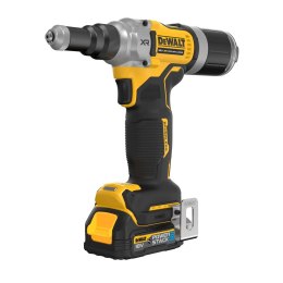 Akumulatorowa, bezszczotkowa nitownica do nitów zrywalnych 4,8-6,4mm, 18V Li-Ion 2x1,7Ah GFN POWERSTACK DeWalt [DCF414E2GT-QW] w