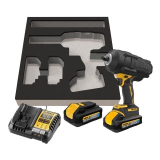 Akumulatorowy klucz udarowy 1/2", 1626Nm z gumową osłoną 18V Li-lon 2x5,0Ah POWERSTACK DeWalt [DCF961H2G-QW]
