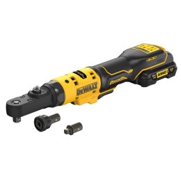 Klucz zapadkowy, grzechotka akumulatorowa 75Nm, 12V Li-Ion 2x3,0Ah DeWalt [DCF500L2G-QW] z wymiennym zabierakiem na kwadrat 1/4