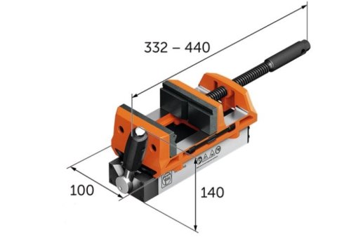 Imadło ślusarskie ze stopą magnetyczną VERSAMAG Fein [90701003020]