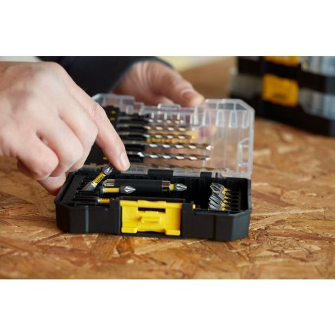 Zestaw 19 szt. końcówek udarowych 1/4" + wiertła do muru, Stanley [STA88552-XJ]