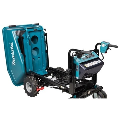 Akumulatorowy samobieżny wózek transportowy z misą ładunkową, 2x18V, Makita [DCU603Z] LXT