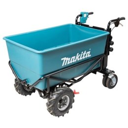 Akumulatorowy samobieżny wózek transportowy z płaską misą ładunkową, 2x18V, Makita [DCU605Z] Li-Ion, LXT