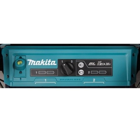 Akumulatorowy samobieżny wózek transportowy z płaską misą ładunkową, 2x18V, Makita [DCU605Z] LXT