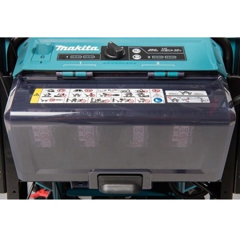 Akumulatorowy samobieżny wózek transportowy z płaską misą ładunkową, 2x18V, Makita [DCU605Z] LXT