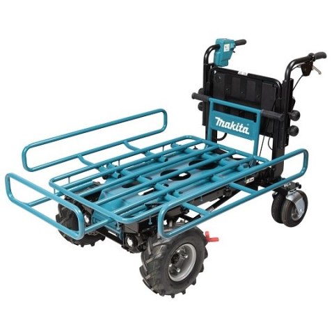 Akumulatorowy samobieżny wózek transportowy z platformą ładunkową, 2x18V, Makita [DCU604Z] LXT