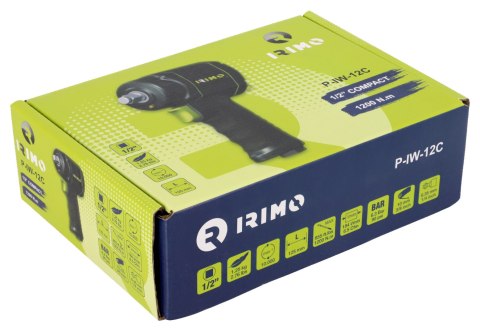 Pneumatyczny klucz udarowy 1/2", max moment zrywający 1600 Nm, IRIMO [P-IW-12]