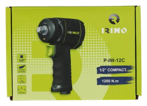 Pneumatyczny klucz udarowy 1/2", max moment zrywający 1600 Nm, IRIMO [P-IW-12]