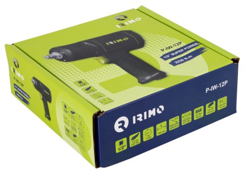 Pneumatyczny klucz udarowy 1/2", max moment zrywający 2230 Nm, IRIMO [P-IW-12P]
