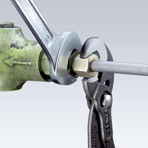 Szczypce przegubowe śrub i nakrętek, zakres pracy 10-32mm, firmy KNIPEX [87 41 250] rękojeść dwukomponentowa