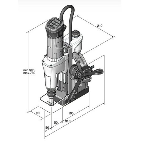 Wiertarka na stopie magnetycznej 1200W, KBM 50 auto QW, FEIN [72732761000]