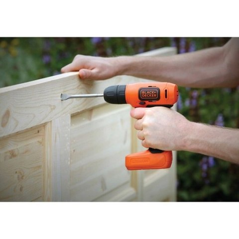 Wiertarko-wkrętarka akumulatorowa 7,2V, Black+Decker [BDCD8-QW] 1,5Ah, Li-Ion