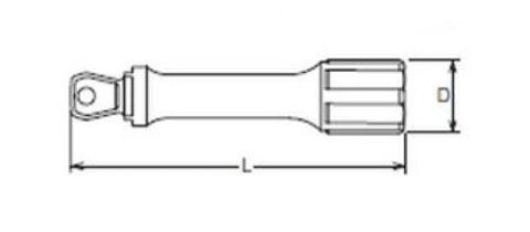 Zestaw 5 szt. przedłużek uchylnych na kwadrat 1/2", Koken [PK4763/5] plastikowe etui
