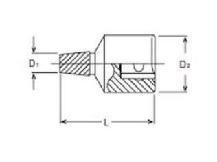 Zestaw 5 wykrętaków do urwanych śrub o gwintach M8-M33, zabierak kwadrat 1/2", KOKEN [RS4129/5-L37]