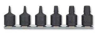 Zestaw 6 wykrętaków do urwanych śrub o gwintach M5-M20, zabierak kwadrat 3/8", KOKEN [RS3129/6-L32]