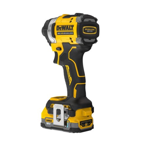 Akumulatorowa zakrętarka udarowa 1/4" 18V XR DeWalt [DCF860E2T-QW] 2x1,7Ah, Li-Ion, POWERSTACK