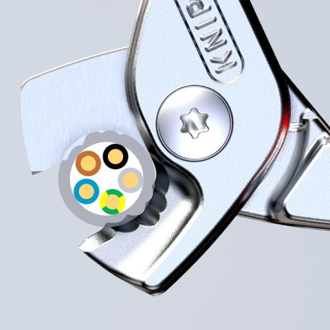 Nożyce do cięcia kabli 160mm Knipex [95 12 160] ze stopniowanymi krawędziami tnącymi