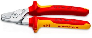 Nożyce w izolacji VDE do cięcia kabli 160mm Knipex [95 16 160] ze stopniowanymi krawędziami tnącymi