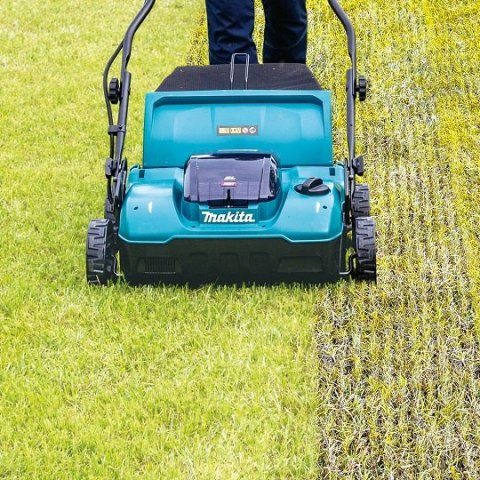 Wertykulator akumulatorowy z koszem na trawę, 40V max, 38cm, Makita [UV001GZ] Li-Ion, XGT