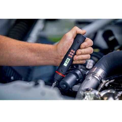 Wkrętak dynamometryczny elektroniczny z pomiarem momentu i kąta, 0.45-9Nm, Bahco [TAS14H09] mocowanie na sześciokąt 1/4"
