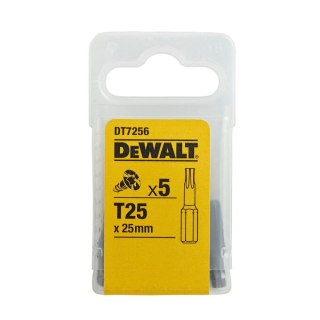 Zestaw 5 szt. końcówek 1/4" do wkrętów Torx, rozmiar TX25/25mm, DeWalt [DT7256-QZ]