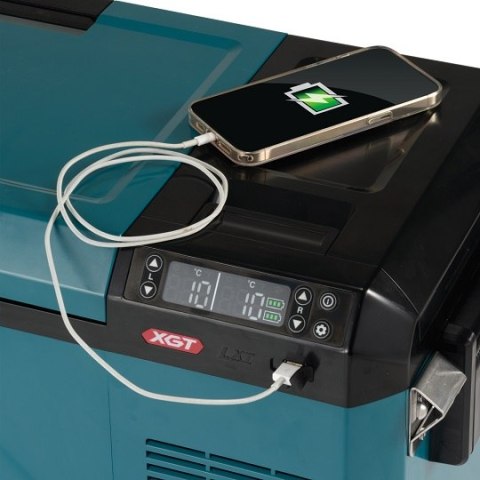 Akumulatorowy/sieciowy chłodziarko-ogrzewacz 29L, 2 komory, 18V/40V max Makita [CW004GZ] LXT/XGT/AC