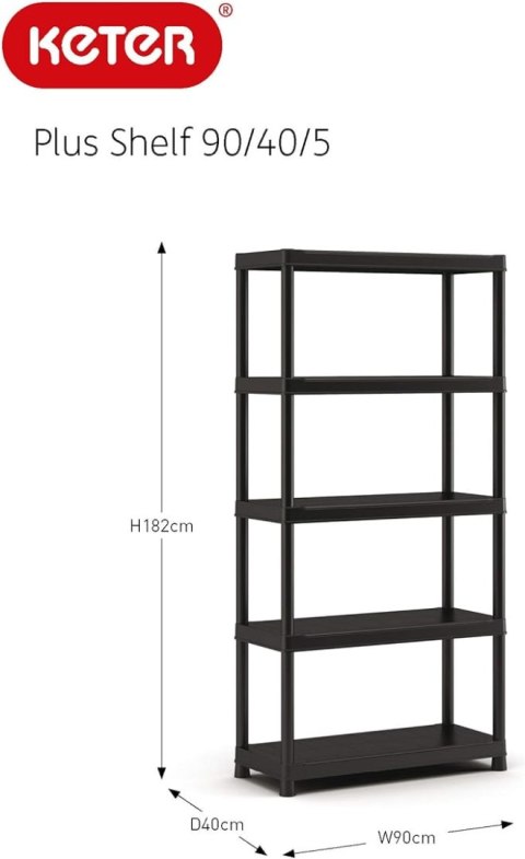 Regał warsztatowy 240868, Plus-Shelf 90/40/5, KETER [17207039]