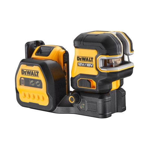 Samopoziomujący, zielony laser krzyżowy + 5 punktów 30m, DeWALT [DCE825NG18-XJ]