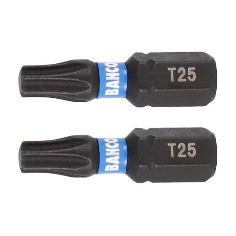 Zestaw 10 szt. końcówek udarowych 1/4" do śrub typu TORX T25/25mm, Bahco [66IM/T25C-10P]