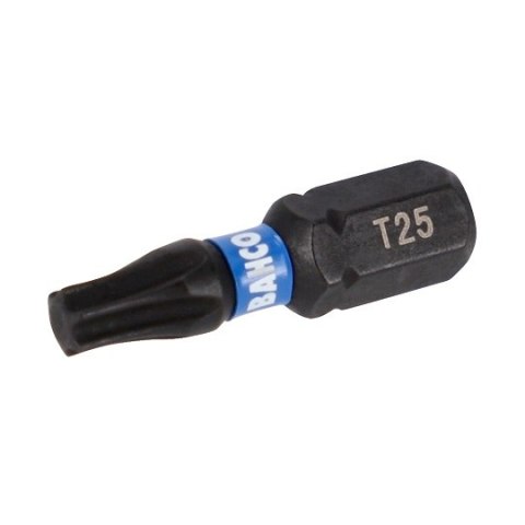Zestaw 10 szt. końcówek udarowych 1/4" do śrub typu TORX T25/25mm, Bahco [66IM/T25C-10P]