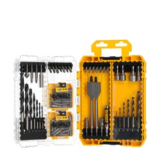 Zestaw 100 szt. końcówek PH, PZ, TX, wierteł do drewna i metalu, Medium Tough Case, DeWALT [DT70785-QZ]