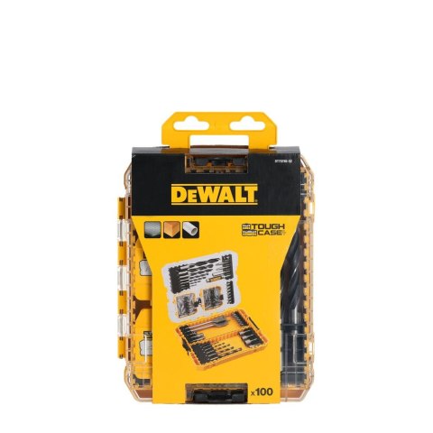 Zestaw 100 szt. końcówek PH, PZ, TX, wierteł do drewna i metalu, Medium Tough Case, DeWALT [DT70785-QZ]