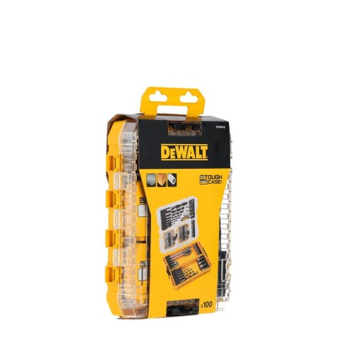 Zestaw 100 szt. końcówek PH, PZ, TX, wierteł do drewna i metalu, Medium Tough Case, DeWALT [DT70785-QZ]